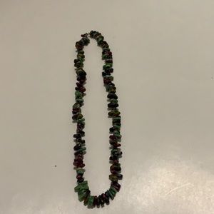 Purple & Teal Corn Necklace
